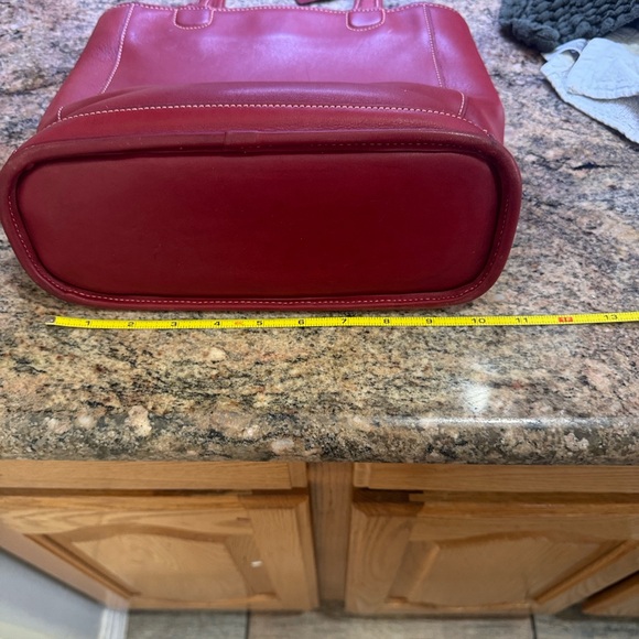Vintage Coach Red Leather Tote Bag